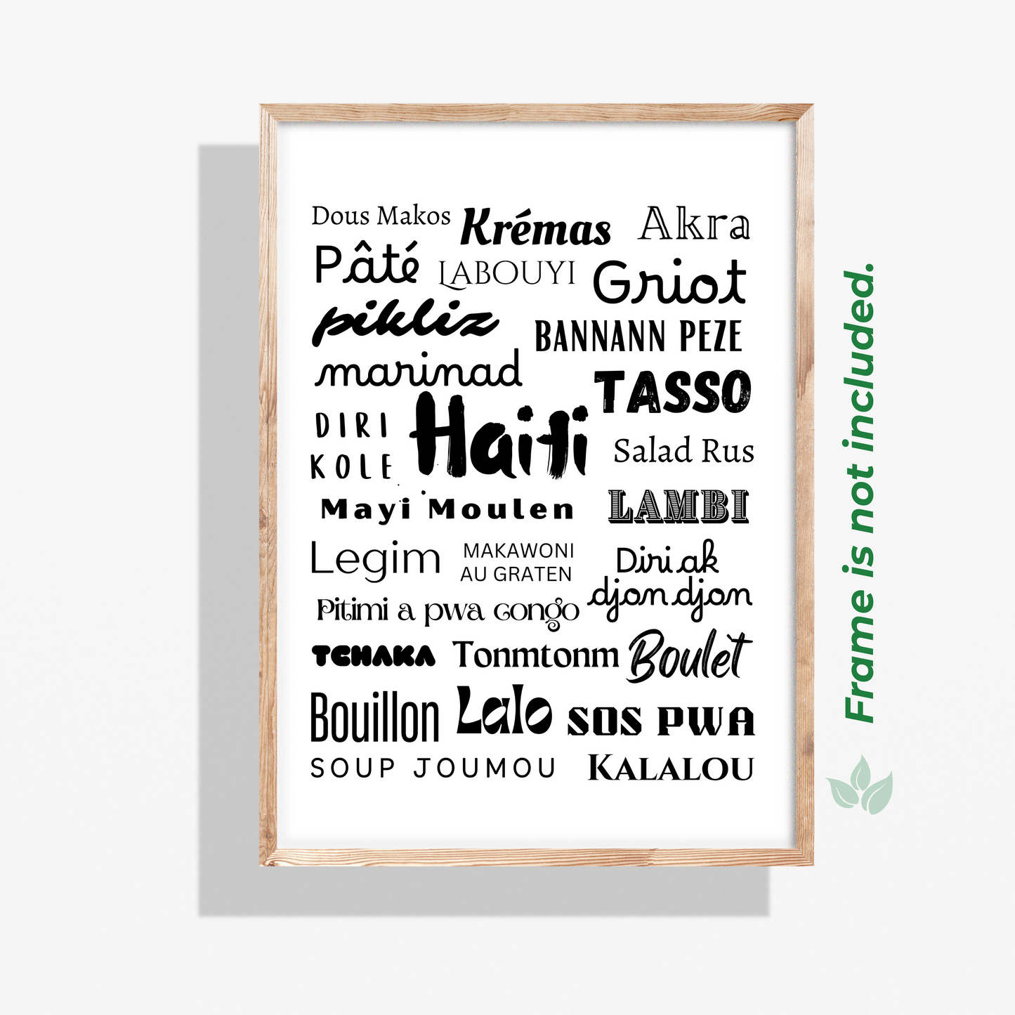 Vertical Haitian Food Poster