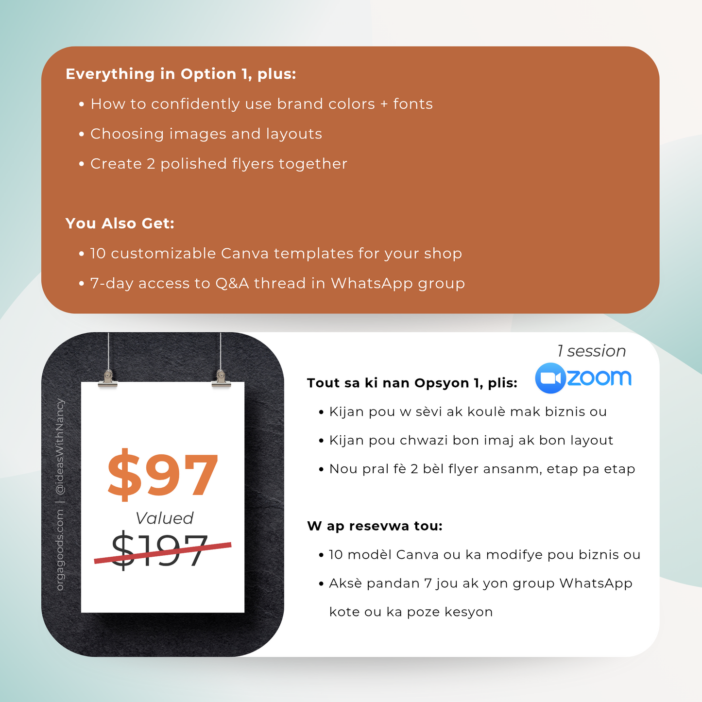 Apran'n fè Pwòp Feyè (Flyer) Pa'w Sou Canva