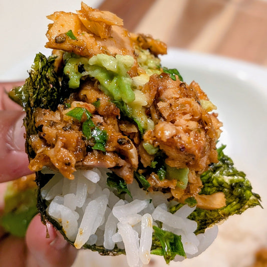 Crispy Seaweed Salmon & Rice Plate
