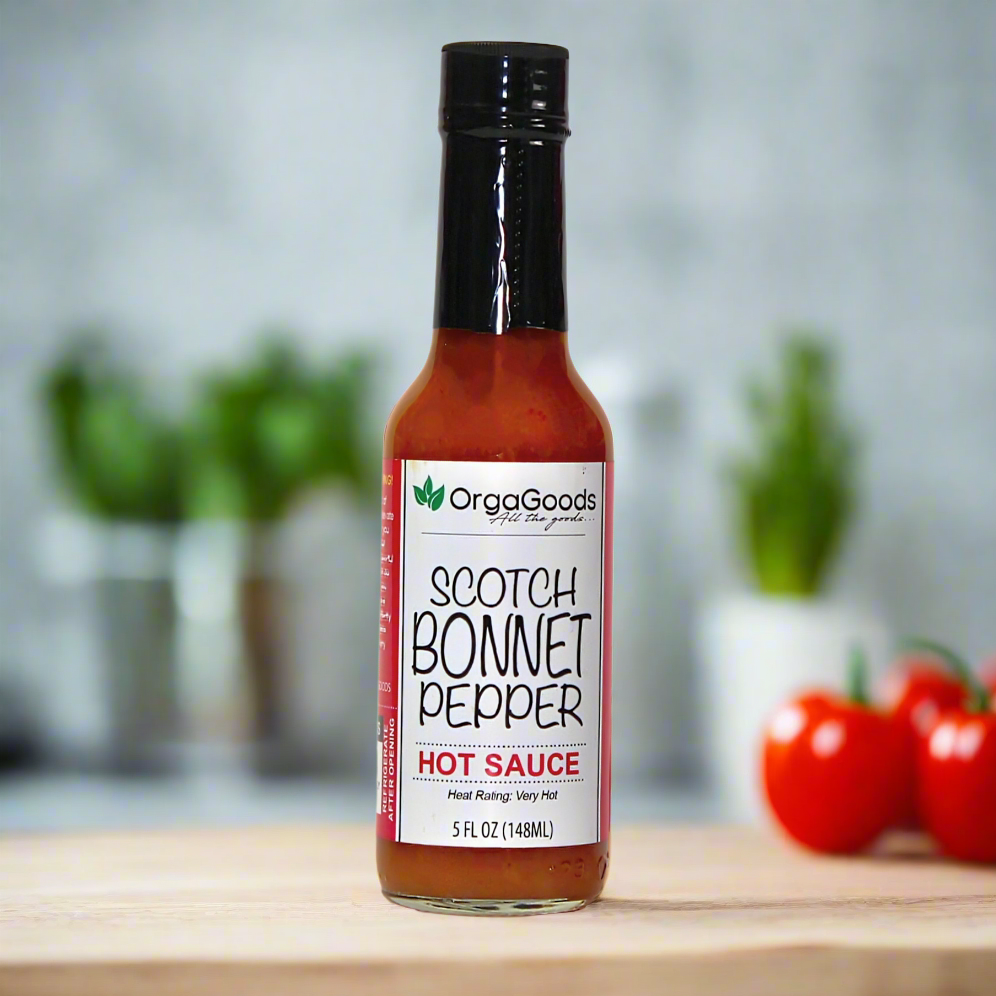 Orgagoods' Scotch Bonnet Pepper Hot Sauce 5oz