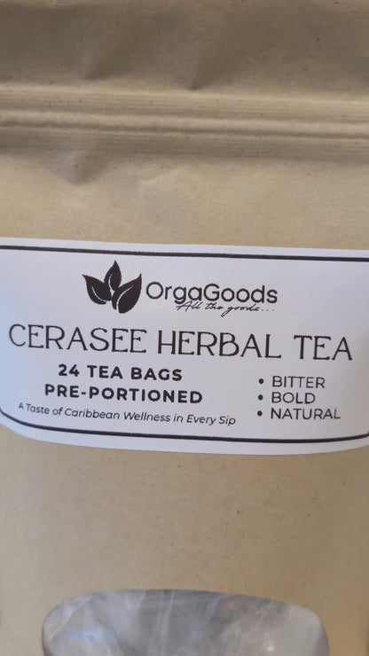 Cerasee Herbal Tea – 24 Pre-Portioned Bags, Natural Bitter Detox Tea