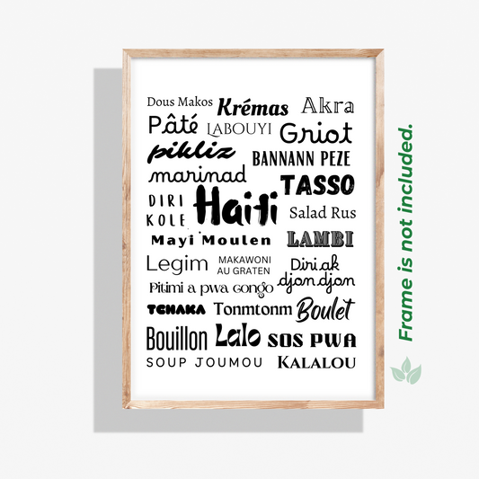 Vertical Haitian Food Poster
