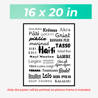 Vertical Haitian Food Poster